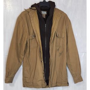 C.E. Schmidt Workwear Men's Large Tall Canvas Jacket Coat Lined‎ With Hood